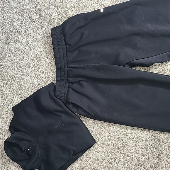 Leg3Nd Black Joggers with Elastic Waistband With Matching Top - Picture 8 of 11